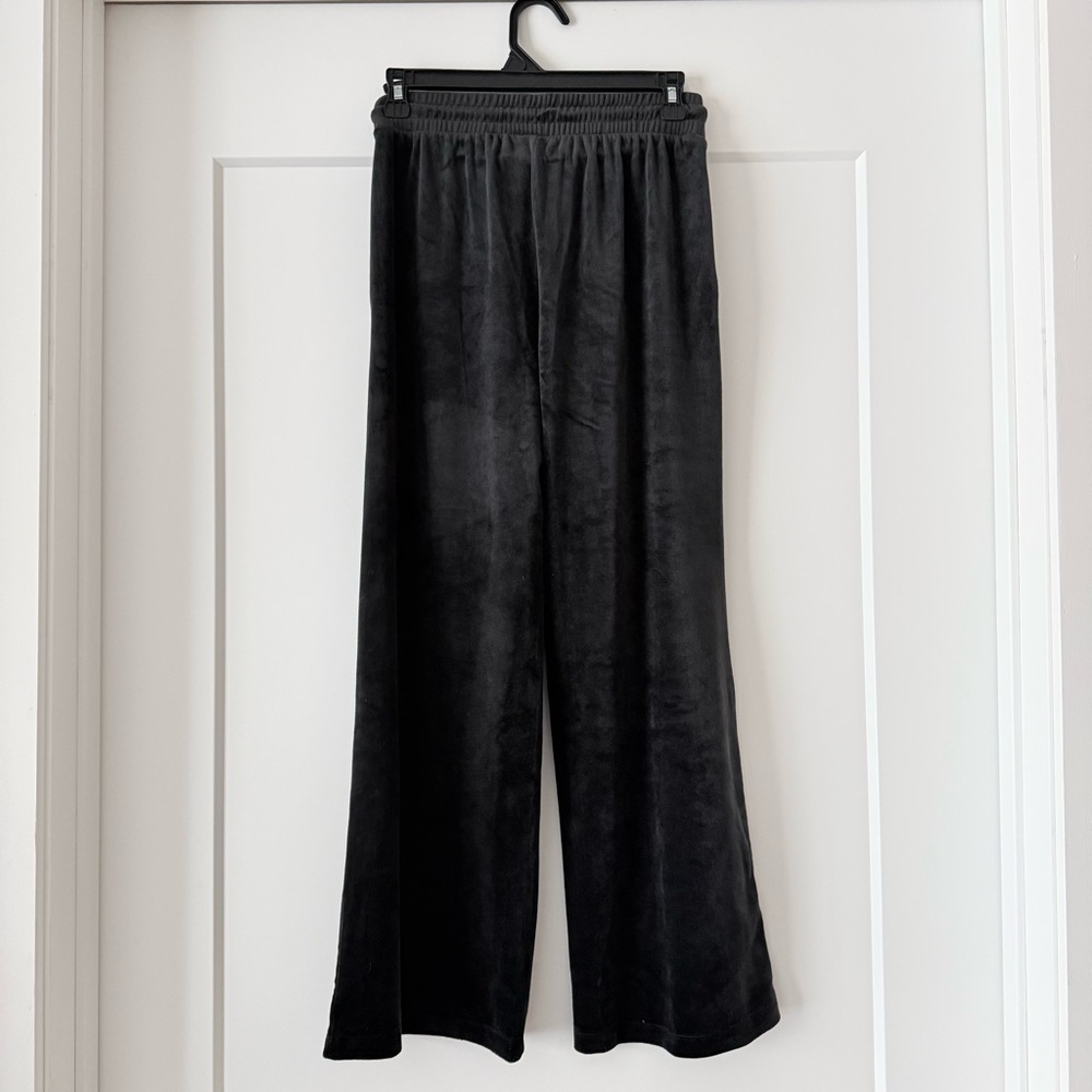 NWT-Girls Black Velour Lounge Pants w/ Pockets SZ L 12/14 - Picture 2 of 11